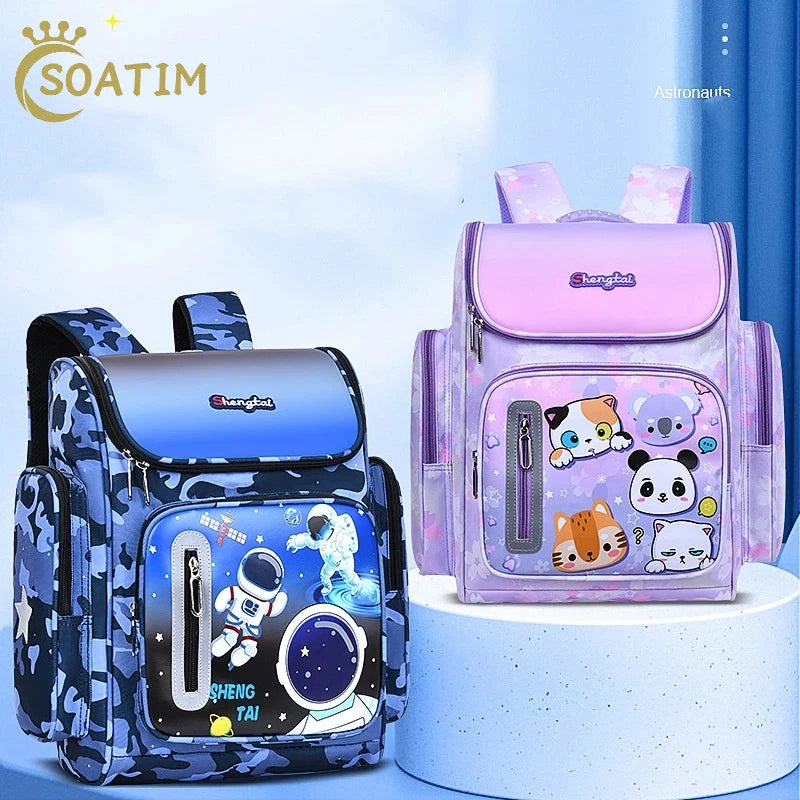 2026 Waterproof Children School bags for Boys Girls Kids Cartoon Schoolbag Orthopedic Primary School backpack mochilas infantil
