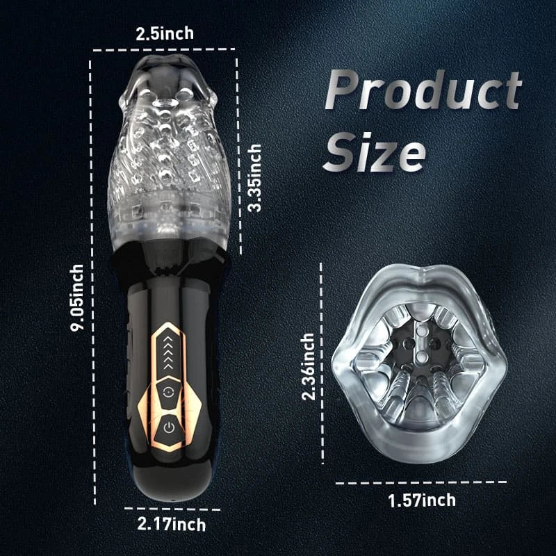 With 5 Rotating Speeds and 10 Modes Male Sucking Masturbator 3D Labia Penis Massager Penis Glans Trainer Masturbator Male Toys