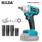 HILDA 1/2" Brushless Impact Wrench 1200N.m High Torque Electric Wrench Power Tool for Scaffolding Tire Repair For Makita Battery