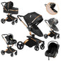 Baby pram Lightweight stroller Baby carriage PU 3in1 stroller Baby stroller 3-in-1 Baby carriage strollers for baby light carts