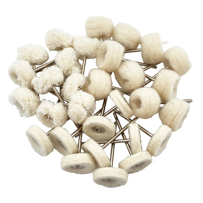 10Pcs/Bag Dental Odontologia Polishing Brush Wheel Rotary Tools 2.35mm HP Shank Wool Goat Cotton Black Buff Dentistry Laborator