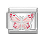 Fashion Drip Glaze Blue Eyes Colorful Butterfly Italian Charm Links Fit 9mm Stainless Steel Bracelet Jewelry DIY Making Beads