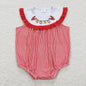 Wholesale Baby Girl Newborn Birthday Balloons Romper Bubble Embroidery Pink Plaid Bows Jumpsuit Kids Toddler Summer Clothes