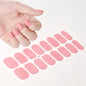 16Tips French Semi-Cured Gel Nail Wraps Sticker Pure Color Full Cover UV Gel Nail Polish Wraps Long-Lasting Nail Extension Decal
