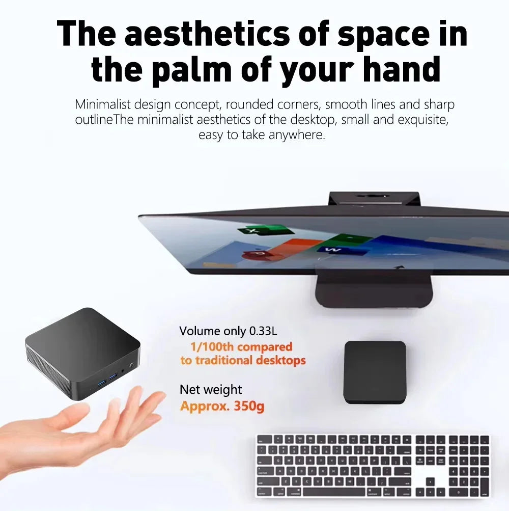 2026 New Powerful Slim Mini PC Core Windows 11 Pro I9‑8950HK 32GB RAM 1TB 2TB SSD WiFi6 BT5.2 4K