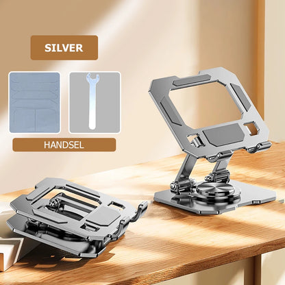 360° Rotatable Tablet Stand Adjustable Foldable Desktop Stand Holder Compatible For 4.7-10 Inch Ipad Pro/Air/Min Tablet Phone