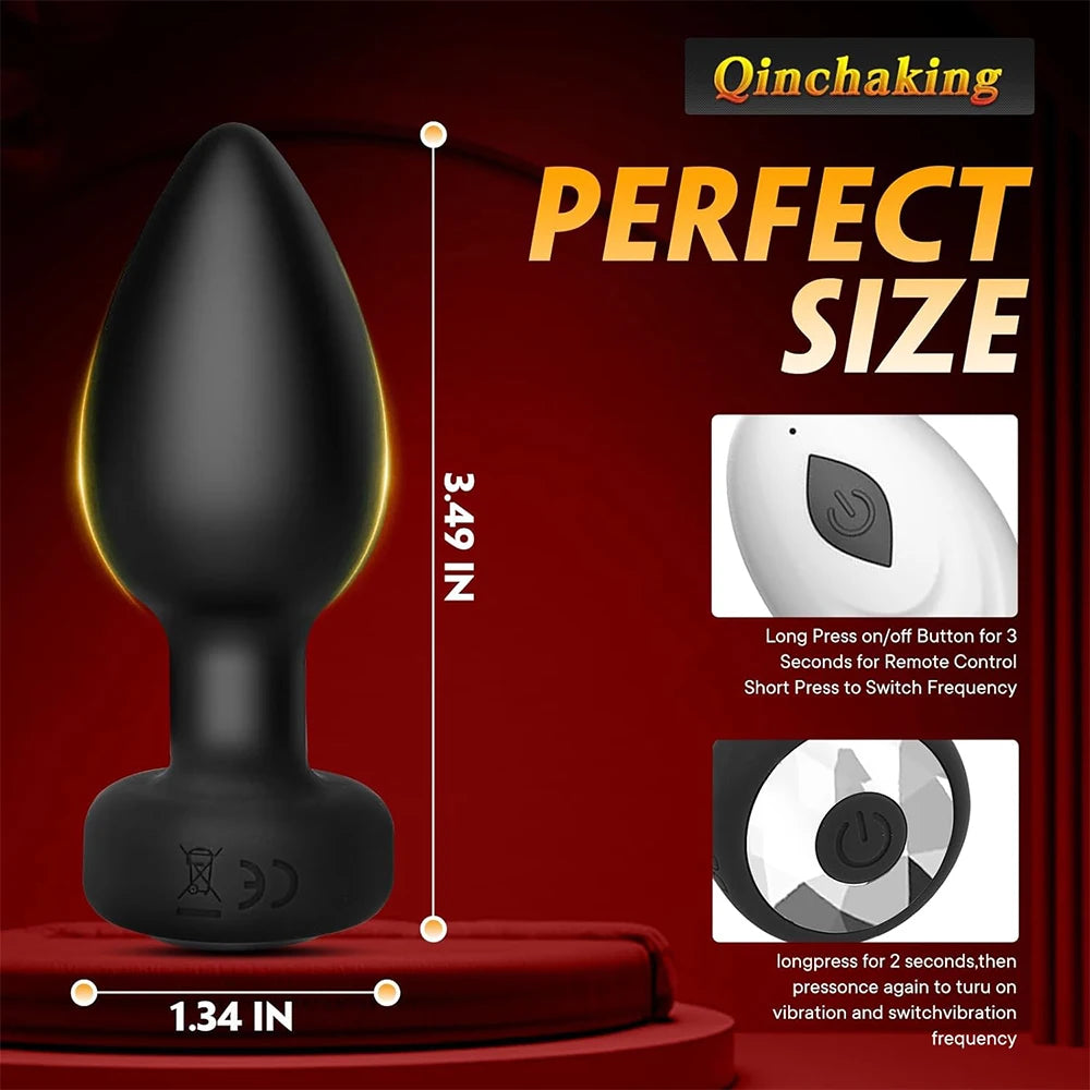 Powerful Small Anal Vibrator for Gay Wireless Remote Control 10 Frequency Vibration Prostate Massager Female Vagina Massager
