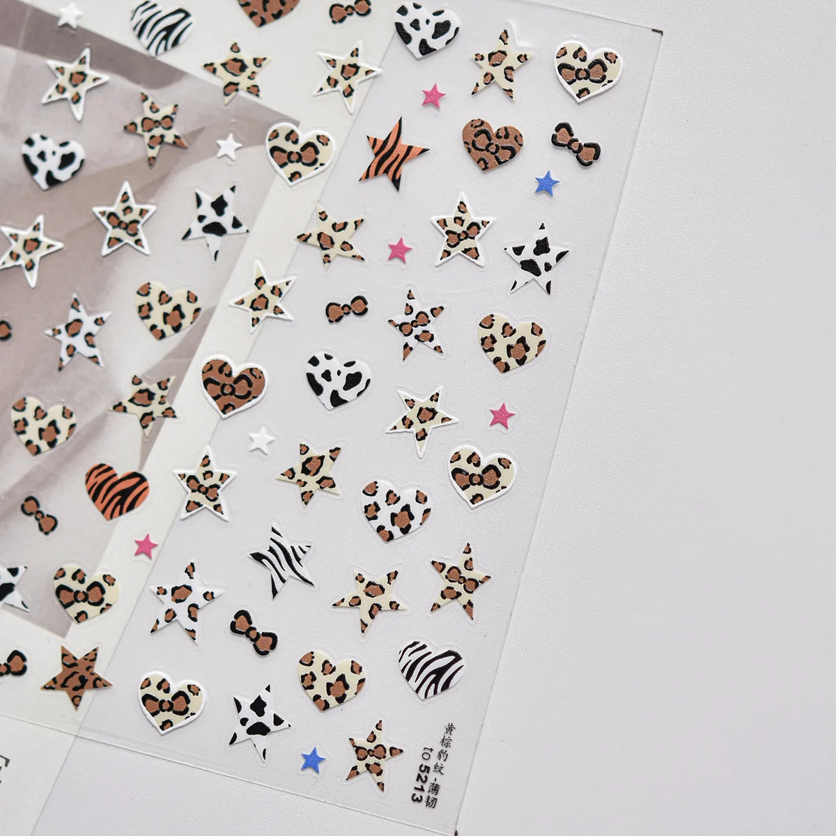 Autumn Winter Leopard Print Bow Nail Art Stickers 3D Thin Tough Nail Sticker Cute Bow Self Adhesive Nails Decorations Decals DIY