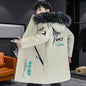 Winter Men's Long Down Jacket Fashion Male Thermal Parkas Coats Casual Men Classic Fur Collar Warm Padded Jackets Clothing 5XL