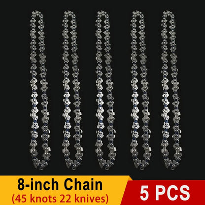 Chain for Mini Chainsaw 8 Inch 1/4"P Electric Saw 45 knots 22 knives Saw Blade Wireless Mini Saw Bar Chain Guid Logging Chainsaw