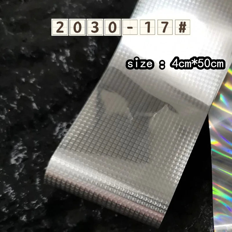 50/100cm Fish Scale Chameleon Nails Metal Nail Art Foil Fish Lure Transfer Decals Wraps Stickers Laser Manicure Decorations
