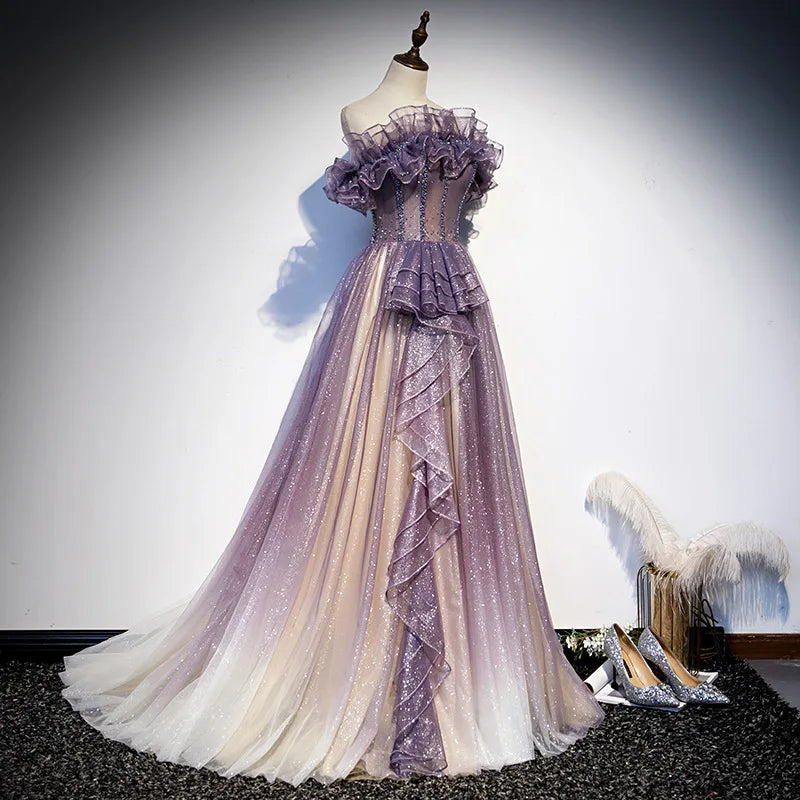 Evening Dress Women 2024 New Autumn And Winter Temperament Banquet Host Fairy Celebrity Slim Dress Wedding Bridesmaid prom dress