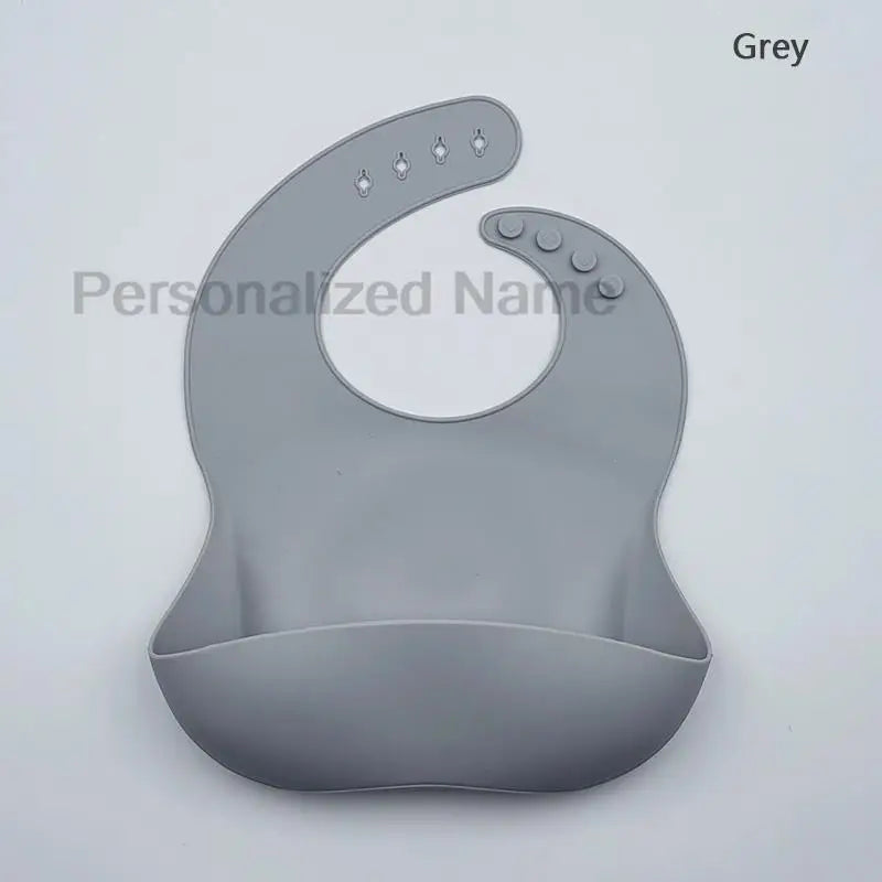 Silicone Baby Bib for Babies & Toddlers Waterproof Silicone Bibs Soft With Food Catcher Pocket for Boys & Girls Free Custom Logo