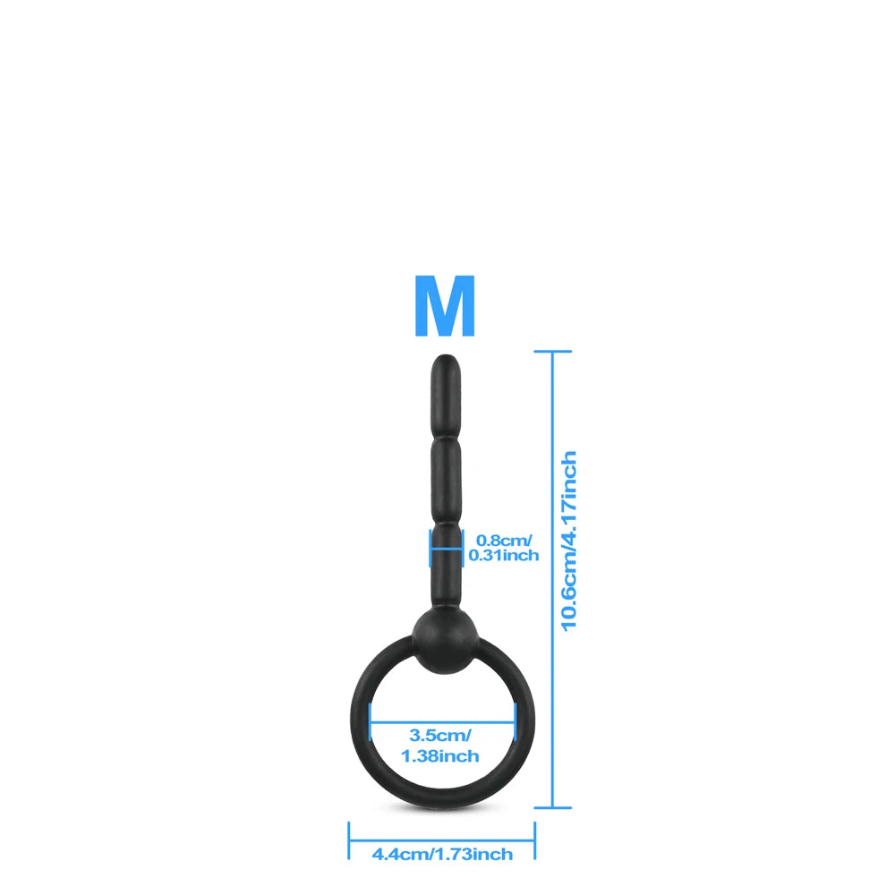 5 Sizes Soft Silicone Urethral Dilator Horse Eye Stick Penis Rod Male Masturbation Blockage Stimulator Catheter Sex Toys for Men