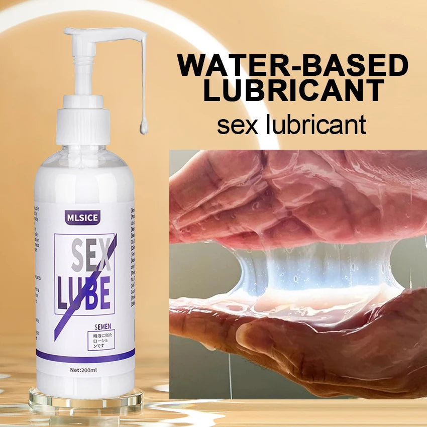 Silicone-Based Lubricant with Press Pump Stringy Anal Lube Love Gel Suitable for Man Woman Gay Lesbian Couples Pleasure Sex Shop