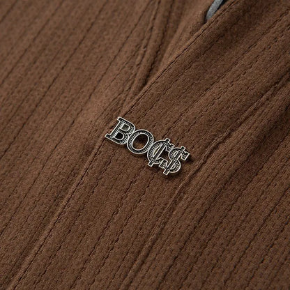 Autumn Winter Fake Two Sweaters Knitted Business Fashion Turn-down Collar Thermal Long Sleeve Men Patchwork All-match Pullover