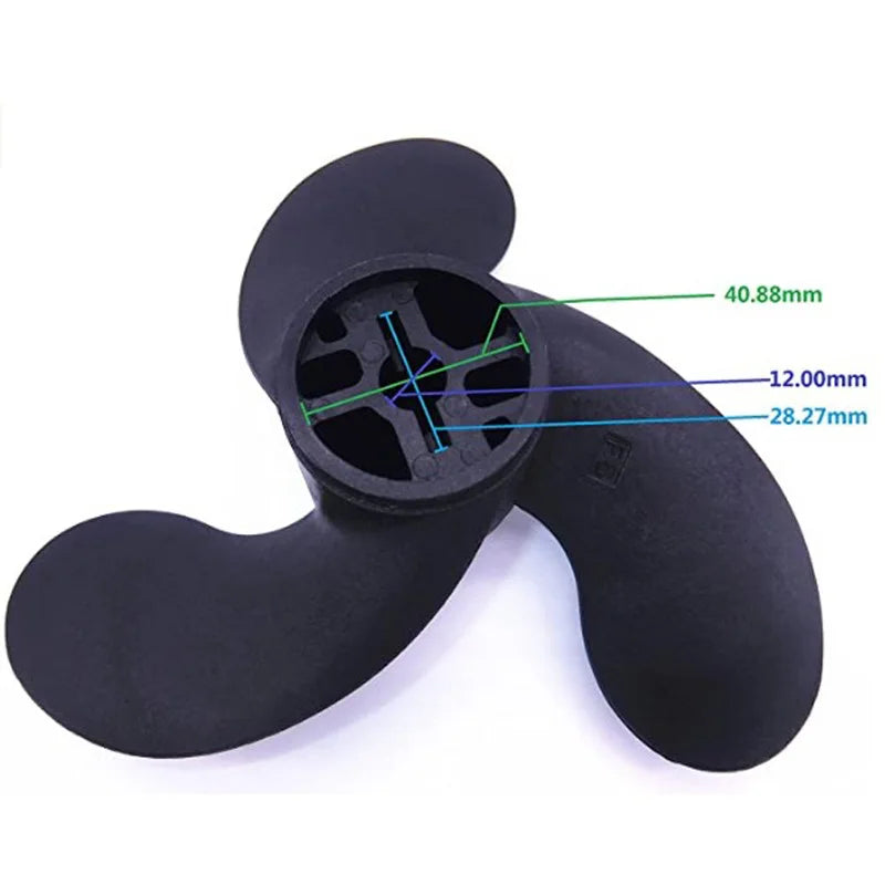 Quality Outboard Propeller, Made of High Strength Nylon, Suitable for Tohatsu3 5HP/Nissan2 5, 3 5HP/Mercury3 5HP Marine Boat