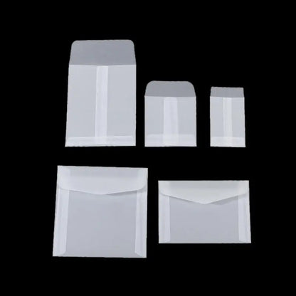 50Pcs/Pack Simple Semi-Transparent Vellum Paper Envelopes Matte Frosted for Postcards Greeting Cards Wedding Invitations