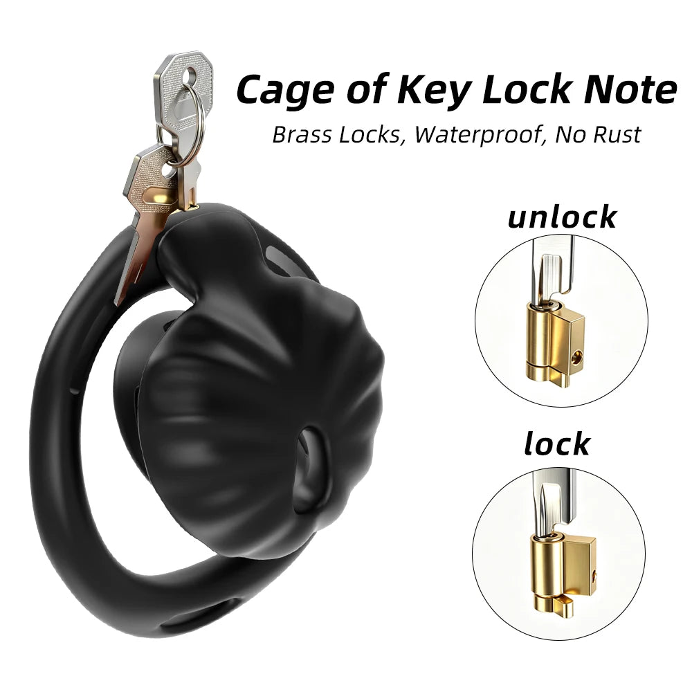 Urethral Inverted Negative Male Chastity Cage Sissy Chastity Device Cock Cage Penis Ring Invisible Lock BDSM Adult Sex Toy for M