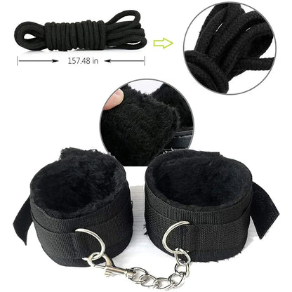 Adjustable Leather BDSM Bondage Set Body Harness Handcuffs Straps Erotic Intimate Party Game Adult Toys for Couples