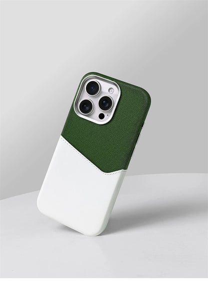 Card Holder MagSafe Leather Case For iPhone 17 Pro Max 16 15 14 Plus 13 12 Pocket Wireless Charging Alloy Lens Hit Color Cover