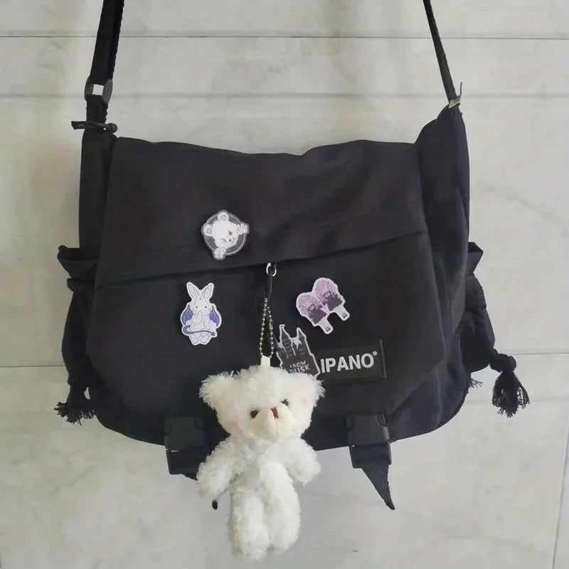 Men's Nylon Crossbody Bag Large Capacity Casual Messenger Bag Student School Bag Travel Business Shoulder Bag
