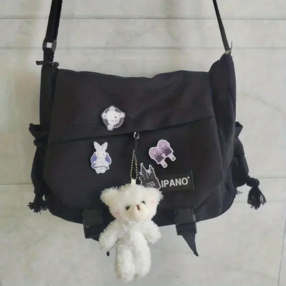 Men's Nylon Crossbody Bag Large Capacity Casual Messenger Bag Student School Bag Travel Business Shoulder Bag