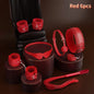 6-10Pcs/Set Sexual Bondage Handcuff Whip Adult Couple Sex Toys Tools Set Erotic Sex Toys for Woman Couples Leather BDSM Kits