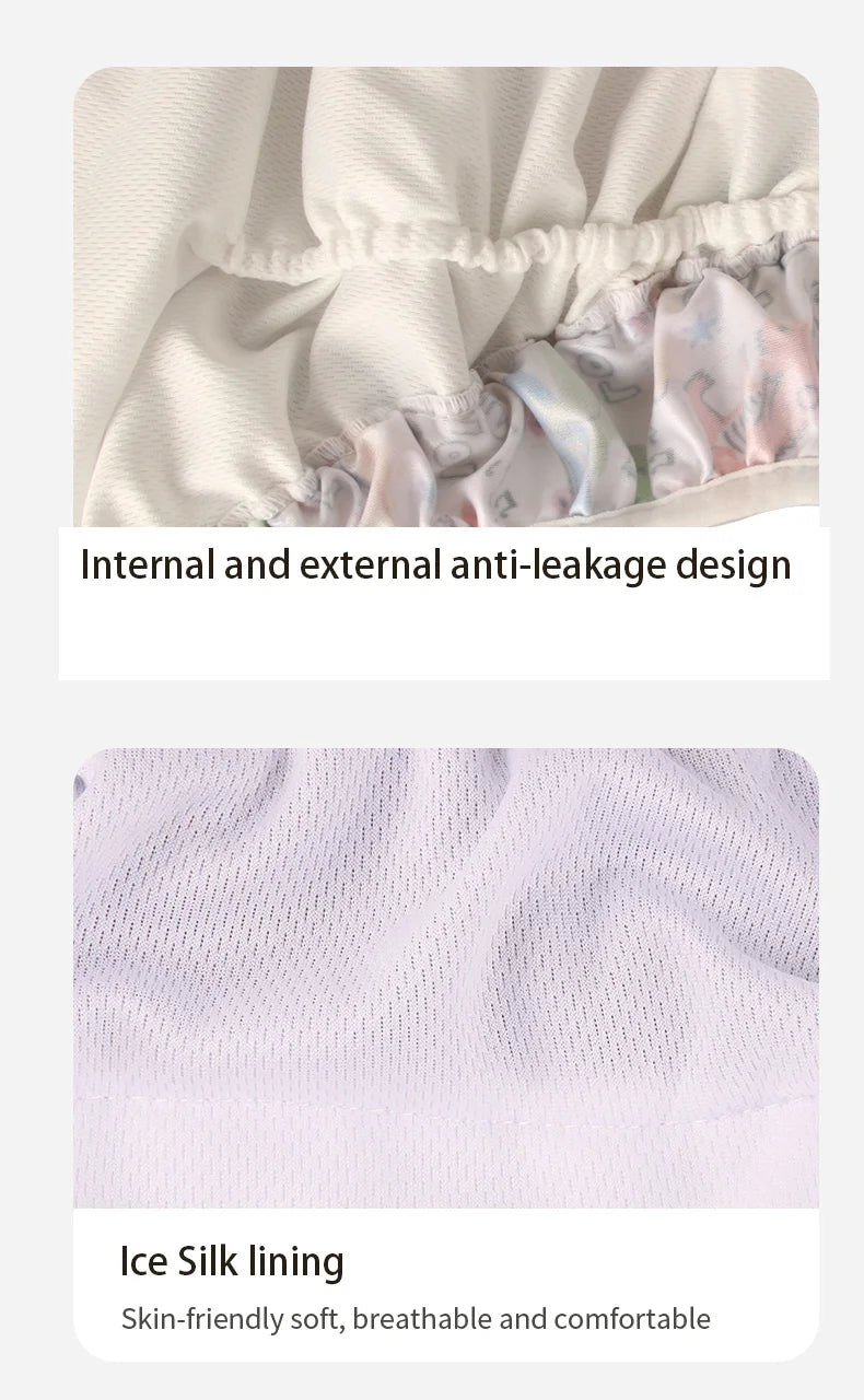Ice Silk Adult Cloth Disaper Waterproof Old Man's Diaper Pants Reusable Diapers Trouser Pocket Anti-leak Breathable Nappy Pads
