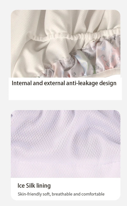 Ice Silk Adult Cloth Disaper Waterproof Old Man's Diaper Pants Reusable Diapers Trouser Pocket Anti-leak Breathable Nappy Pads
