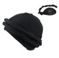 2022 New Elastic Men's Turban Hat Satin Lining Stretchy Men Bandana Indian Cap Fashion Male Hip Hop Caps Headband Biker Headwrap