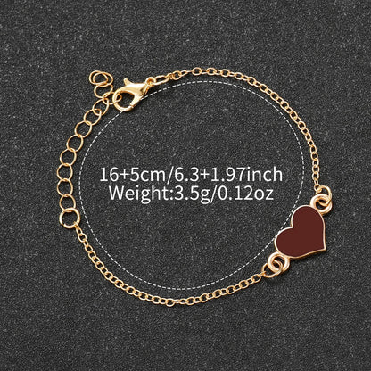2PCS Fashion Arabic Dial Women Quartz Watch Heart Bracelet Set Square Silicone Strap Wristwatches Reloj Mujer (Without Box)