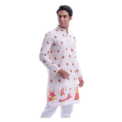 Muslim Kurtta Caftan Dubai Men'S Robe Long-Sleeved Ethnic Style Stand Collar Arabic Clothing National style Middle Eastern