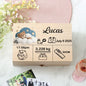 Custom Baby Wooden Memory Box Newbron Shower Gift Personalized Infant  Keepsake Box Baby Birth Stats Box Umbilical Cord Box