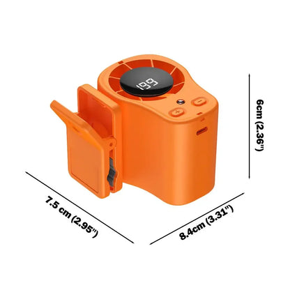 360 Rotatable Semiconductor Cooling Fan USB Rechargeable Clip Fan Quiet Design with LED Screen for Car & Camping