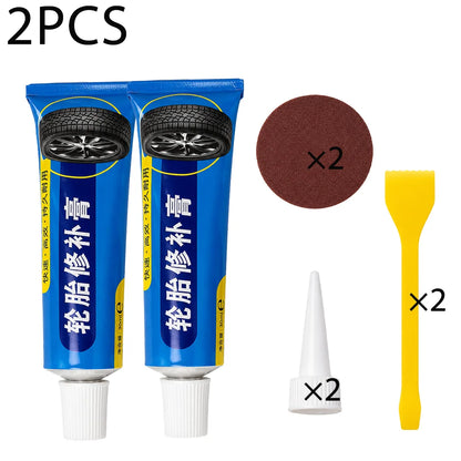 Permanent Rubber Tire Repair Glue 30ml Complete Kit Quick Patch Seal For Bike Motorcycle ATV Car Tyre Crack Leak Repair Supplies