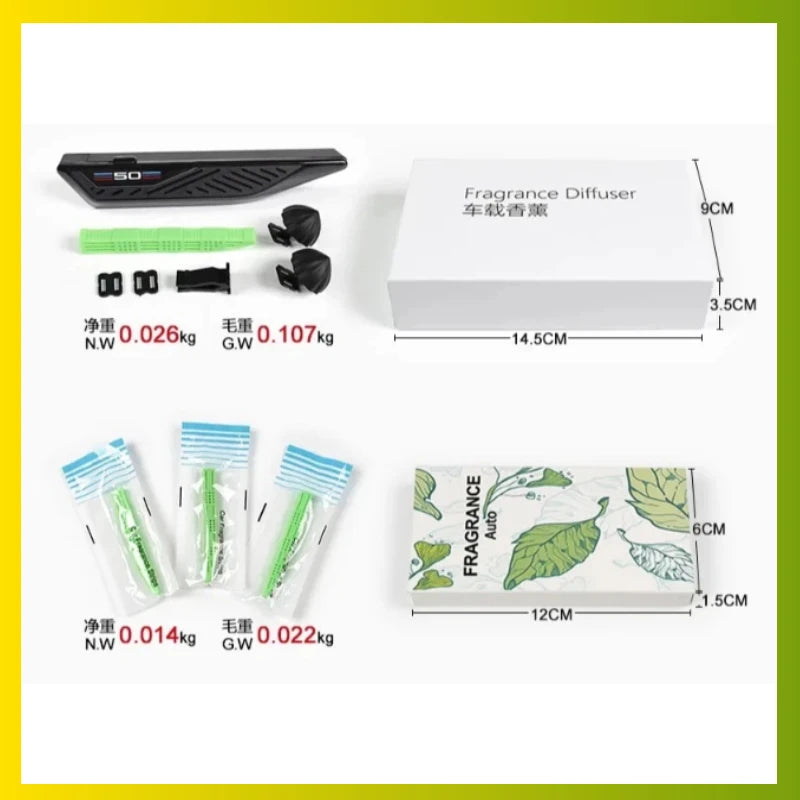 For BMW F30 F10 Car Air Freshener Blade Shape Vent Perfume Diffuser Universal Fragrance Holder With Refill Strips