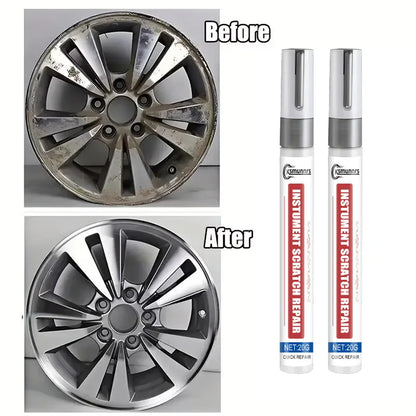 Repair Paint Pen Metal Touch Up for Wheel Rim Door Handle and Car Chrome Scratch Restoration
