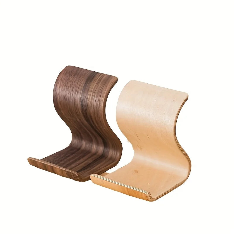 [New Wooden Phone Stand] New Wooden Portable Desktop Phone Stand | Creative Lazy Holder for iPad Tablet, Universal Mobile Stand