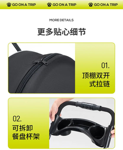 Medium and Large Dog Multi-functional Pet Cart Outdoor Travel Large Walking Dog Cart Portable and Foldable