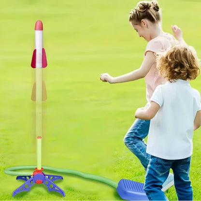 Air Rocket Foot Pump Launcher Outdoor Rocket Impact Flying Soaring Rocket Toy Feet Jumping Sport Puzzle Assemble Toy