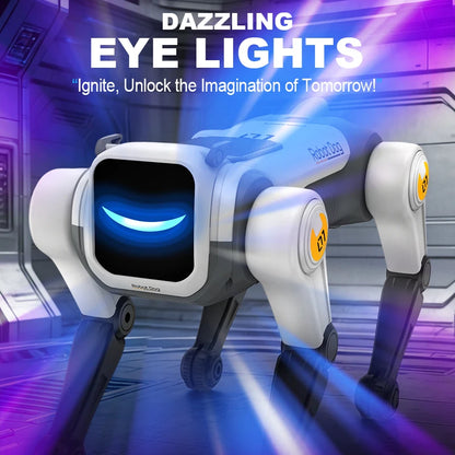 Electric Pet Dog Toy, Rolling Stunts, Programmed Dance, Voice Command Interaction, Smart Robotic Dog Toy, Children Birthday Gift