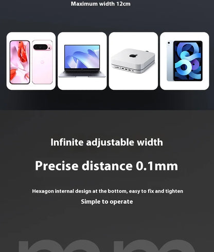 Vertical Laptop Stand Holder Adjustable Desktop Notebook Dock for Macbook iPad Phone Kindle Tablet 3In1 Storage Holder Support