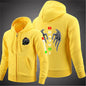 2025 Spring Autumn Men's Manual Transmission 1N23456 Motorcycle Logo Printed Popular Cardigan Classic Solid Color Hooded Hoodies