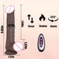 Telescopic Female Vibrator Dildo with Remote APP Control Heating Realistic Large Penis Massager Masturbator Sex Toy for Women