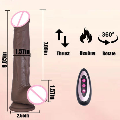 Realistic Large Dildo Vibrator Penis Telescopic Swing Heating Silicone Dildos for Women Remote Control Vibrators Sex Toys