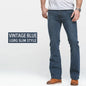 LGRG Mens Boot Cut Jeans Slightly Flared Slim Fit Blue Black Trousers Designer Classic Male Stretch Denim Pants