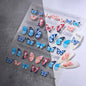 5D Hibiscus Flower Nail Embossed Sticker Lace Flower White Pink Petal Floral Self Adhesive Nail Art Slider DIY Elegant Romantic