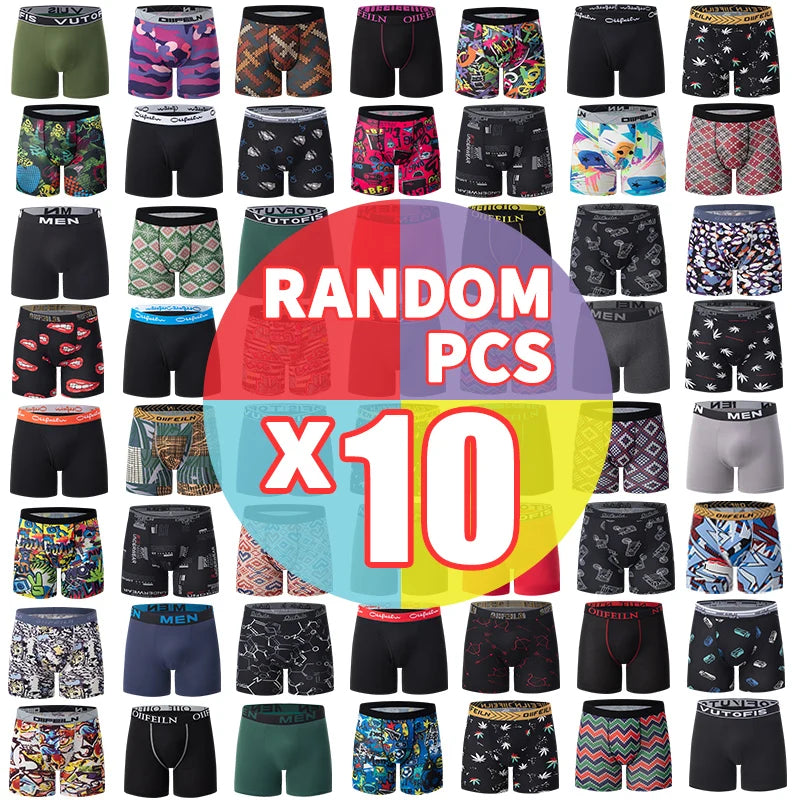 4/5/10 Fashion Four Seasons Men's Long Casual Daily Youth Sports Shorts Comfortable Breathable Sweat Absorbing Elastic Shorts