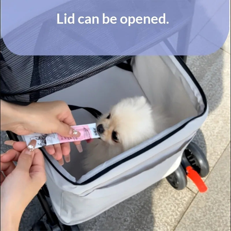 Foldable Lightweight Pet Stroller Dog Cat Small Dogs Puppy Travel Portable Mesh Ventilated Easy Fold Wheels Dog Stroller